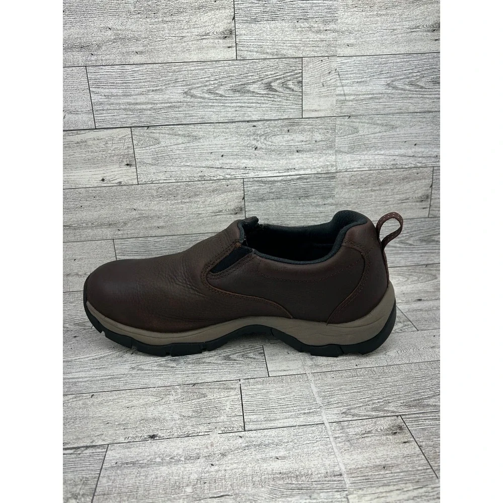 LL‎ Bean Waterproof Insulated Leather Mocs Brown Vibram Arctic Grip Women Size 9